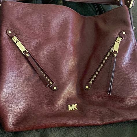 michael kors oxblood satchel|Michael Kors hamilton leather.